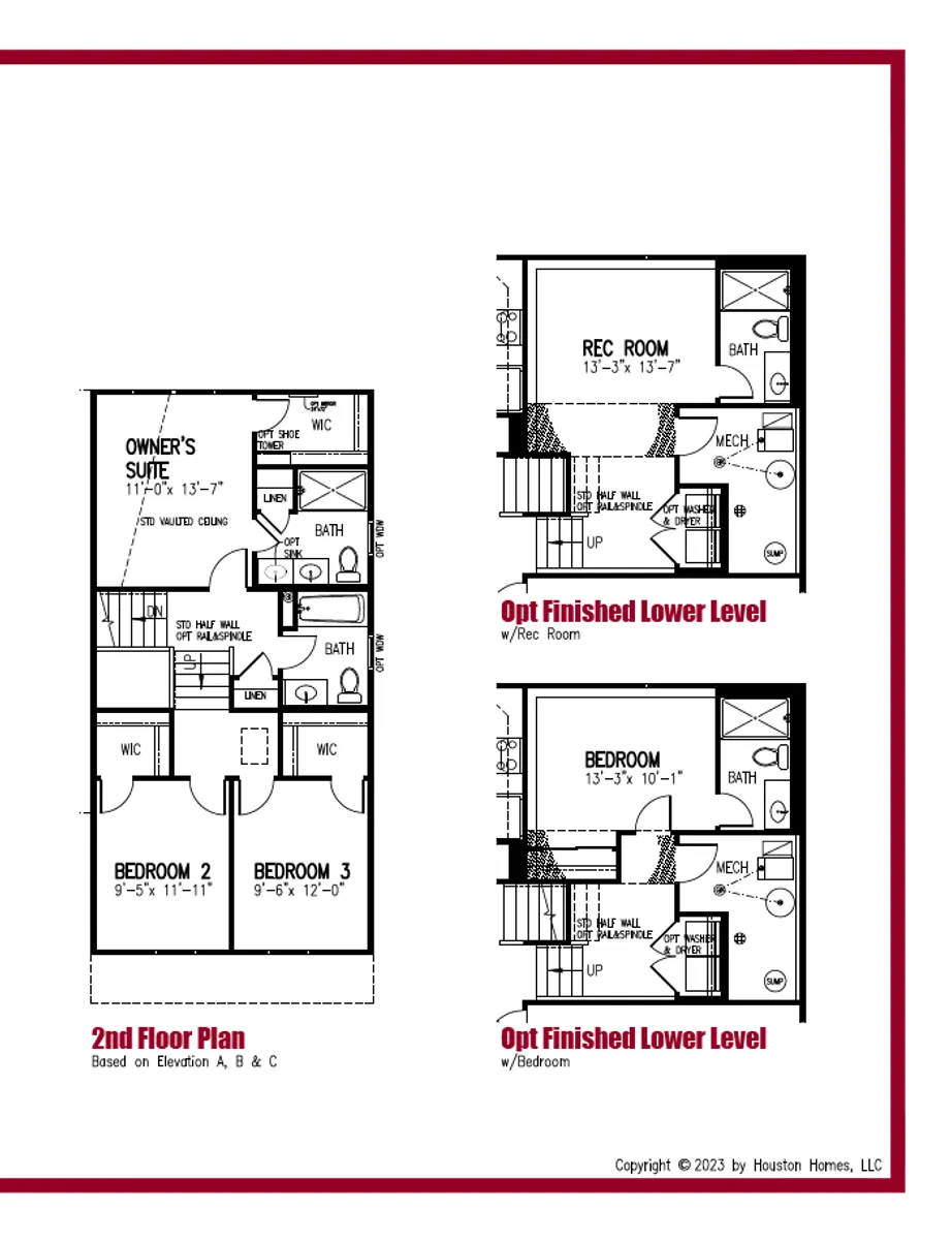 Oakley 2-Story Floor Plan by Houston Homes, LLC