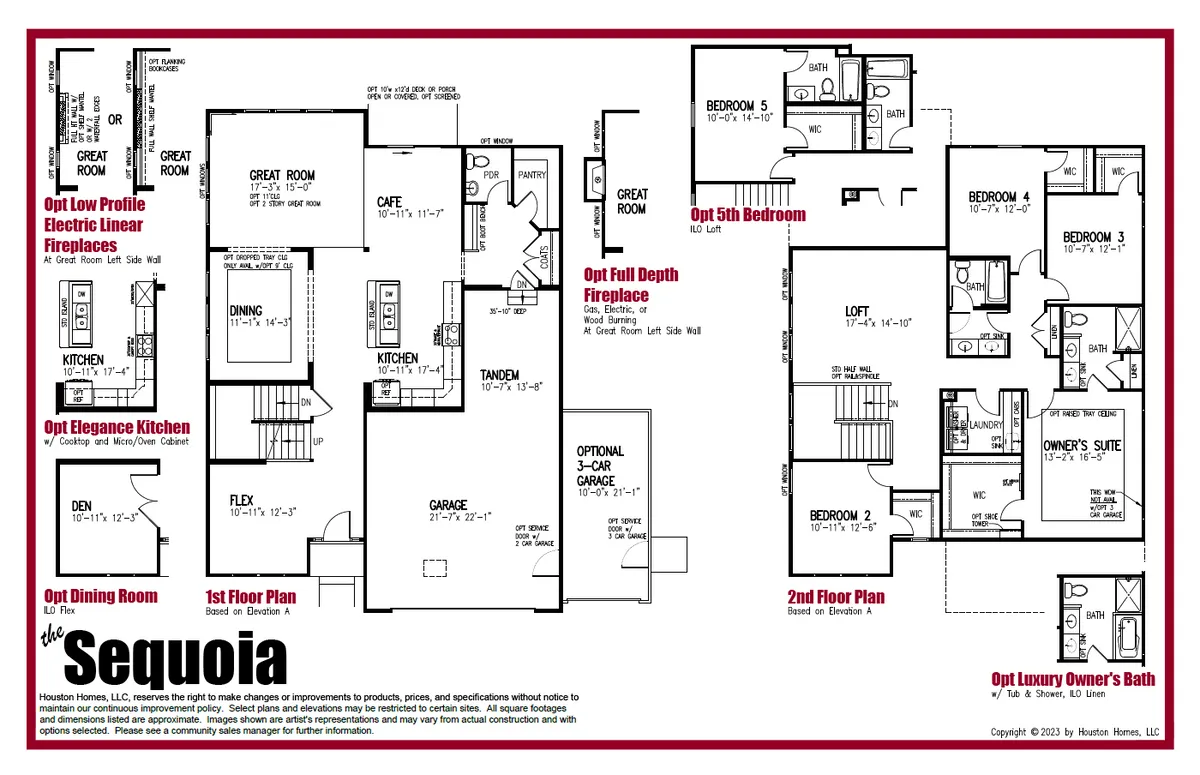 Sequoia 2-Story Floor Plan by Houston Homes, LLC