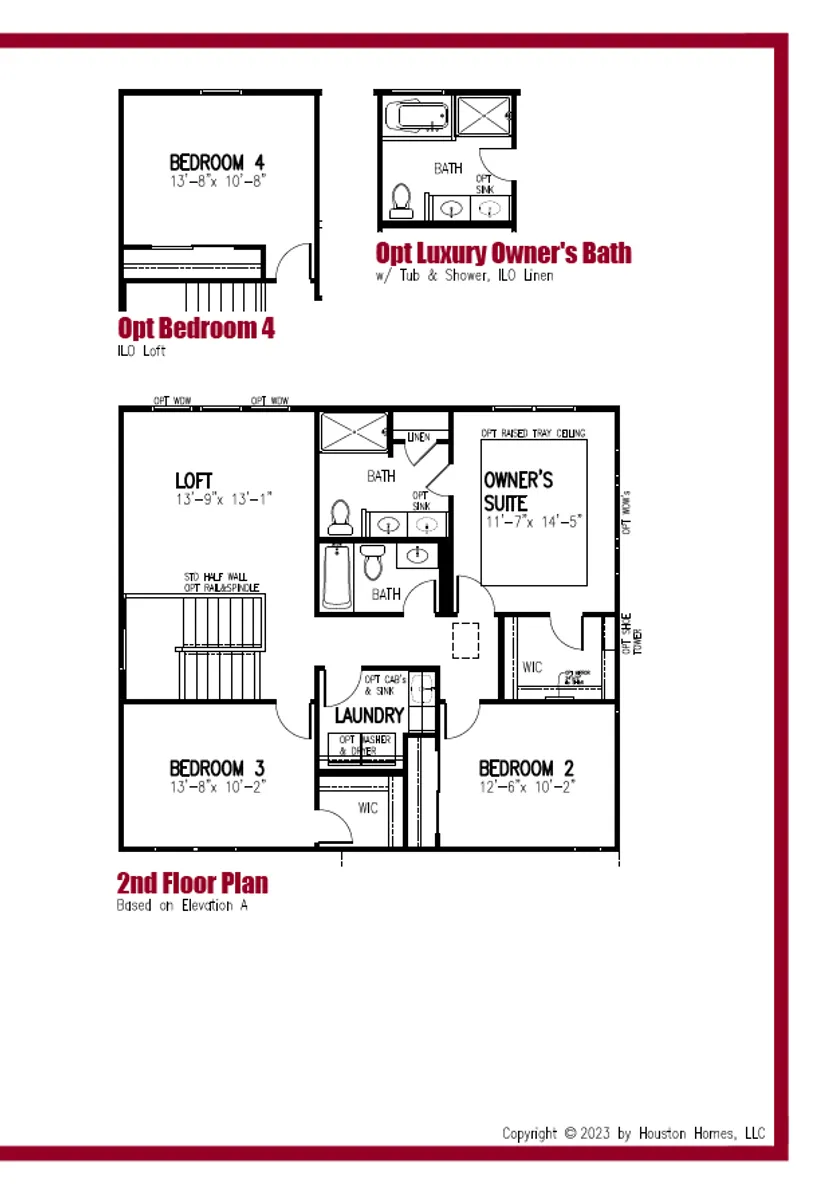 Blossom 2-story Floor Plan by Houston Homes, LLC