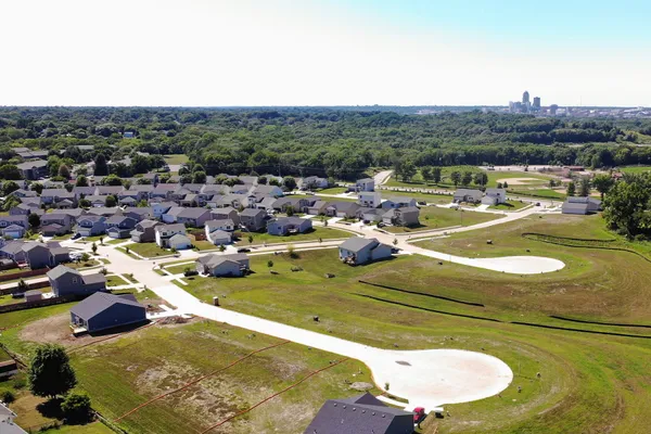 aerial view of the riverwoods community in des moines ia