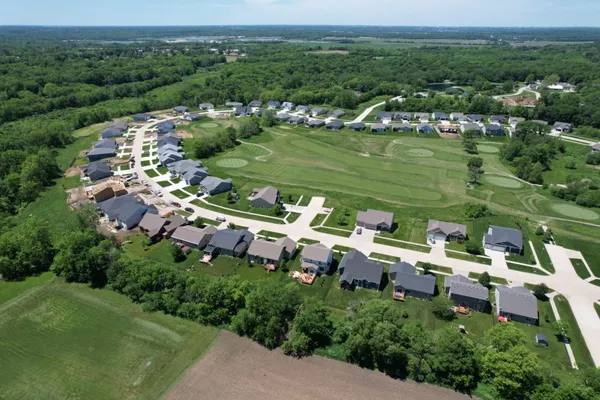 aerial view of the greens at woodland hills by hubbell homes