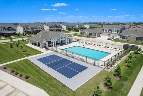 pool in the community of mill ridge in west des moines ia by hubbell homes