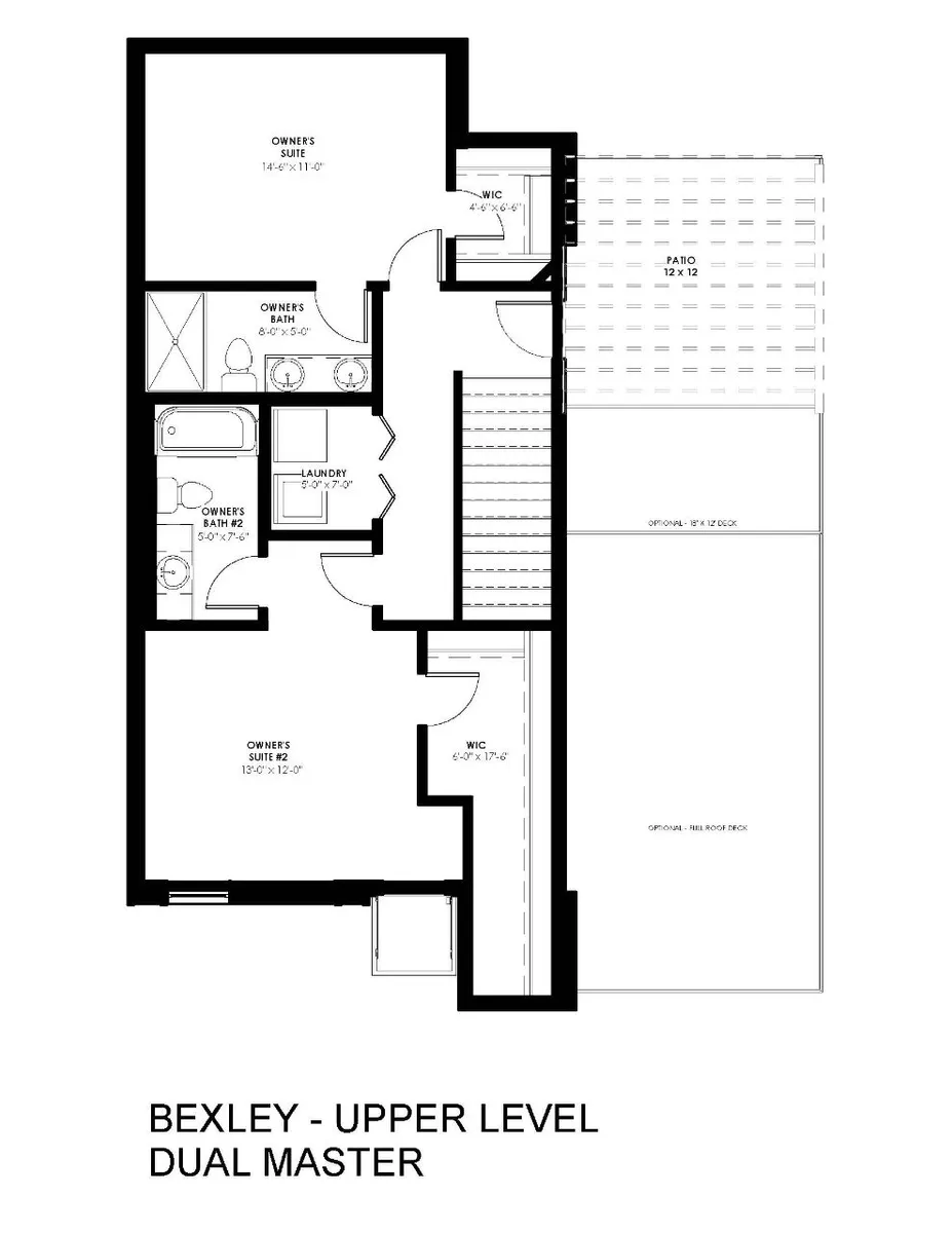 upper level of the bexley floor plan