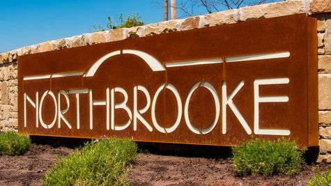 Entry sign to Northbrooke - new homes in Edmond