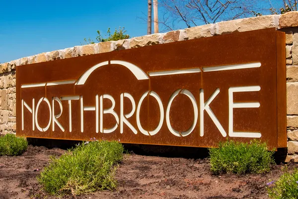  Entry sign to Northbrooke - new homes in Edmond