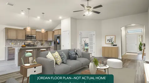 Jordan. Living Area/Kitchen/Study