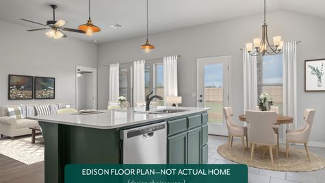 Edison. Kitchen and Living Area