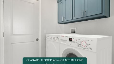 Chadwick. Laundry room in new home in Norman, OK
