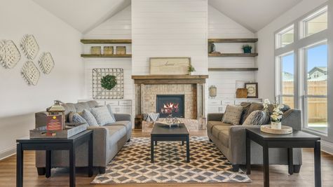  Fireplace and living room