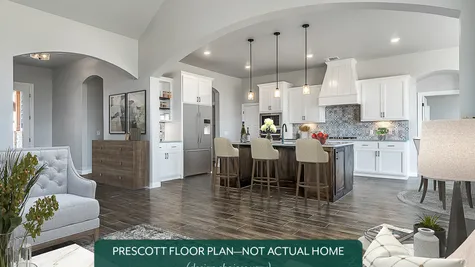 Prescott. Living Area and Kitchen