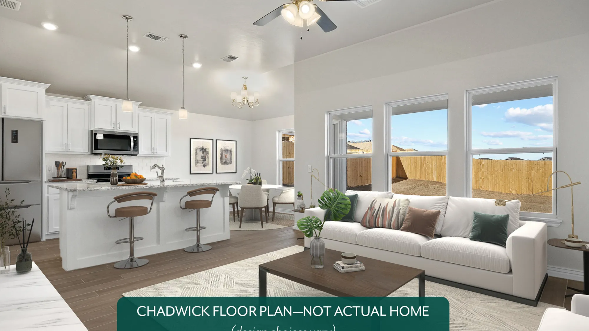 Chadwick. Kitchen and Living Area
