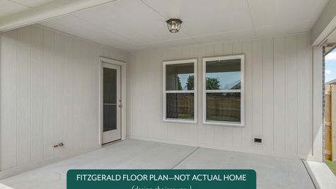 Fitzgerald. Example photo of covered patio in new home in Norman, OK