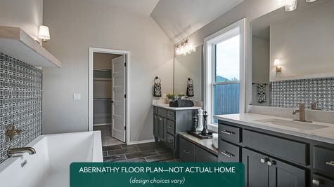 Abernathy. Main bathroom in new home in Norman, OK