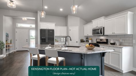 Kensington. Example photo of kitchen in new home in Norman, OK