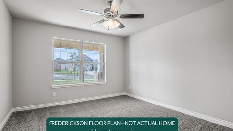 Frederickson. Example photo of secondary bedroom in new home in Moore, OK