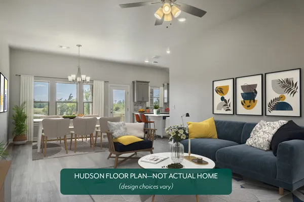 Hudson. Living Area and Dining Area