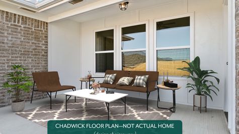 Chadwick. Covered patio in new home in Norman, OK
