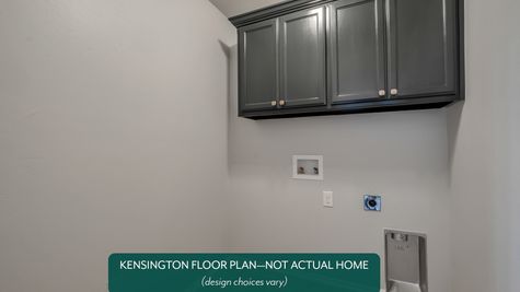 Kensington. Example photo of laundry room in new home in Norman, OK