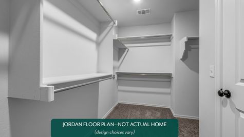 Jordan. Main walk-in closet in new home in Norman, OK