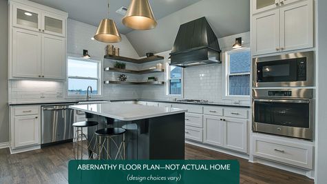 Abernathy. Kitchen in new home in Norman, OK