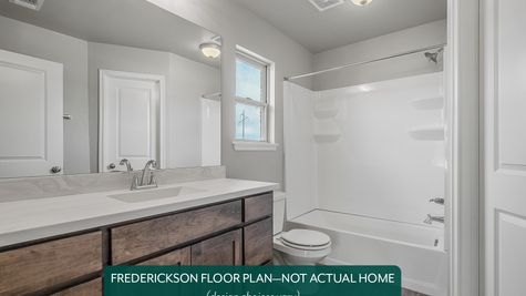 Frederickson. Example photo of main bathroom in new home in Moore, OK