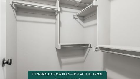 Fitzgerald. Example photo of main closet in new home in Norman, OK