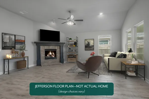 Jefferson. New Home Mustang OK- Jefferson Plan