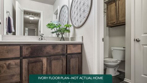 Ivory. Example photo of main bathroom in new home in Norman, OK