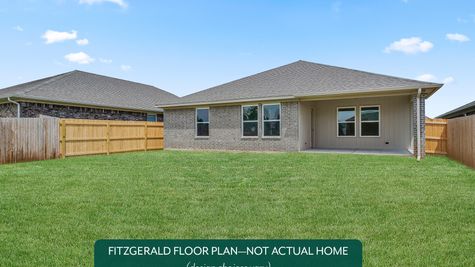 Fitzgerald. Example photo of backyard in new home in Norman, OK