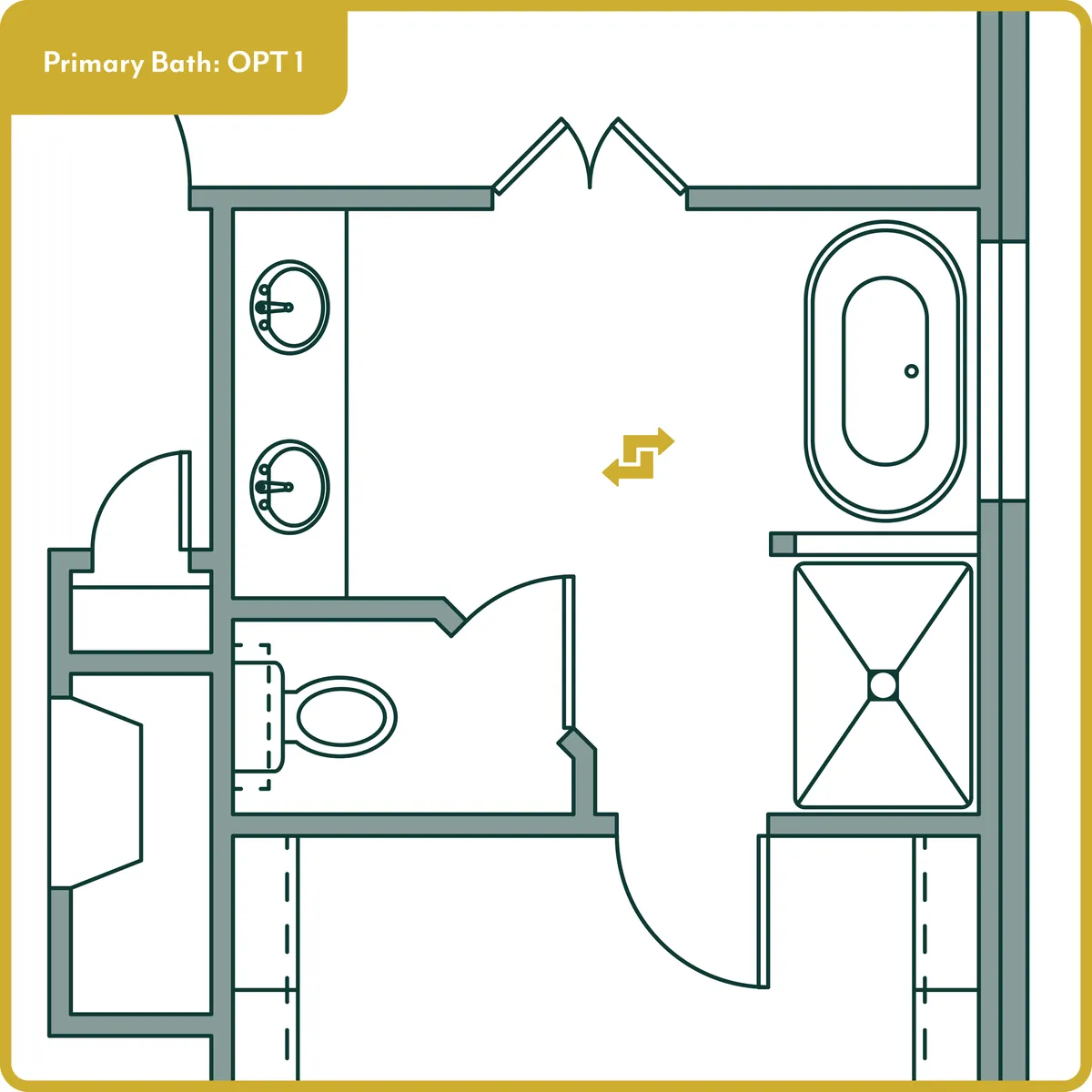 Jacobson. Jacobson Floor Plan: Primary Bath-OPT 1