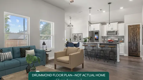 Drummond. Living Area/Kitchen/Dining Area