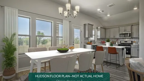 Hudson. Dining Area and Kitchen