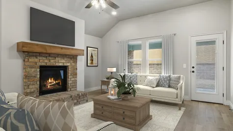 Kensington. Living Room with Fireplace Option