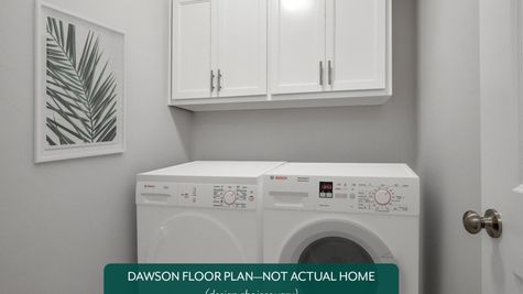 Dawson. Example photo of laundry room in new home in Norman, OK