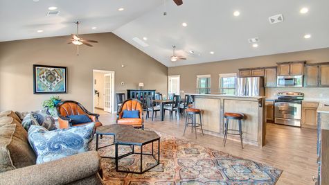 Inside the clubhouse at Little River Trails - new homes in Norman, OK