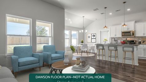 Dawson. Example photo of living room in new home in Norman, OK