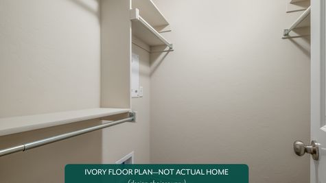 Ivory. Example photo of main closet in new home in Norman, OK