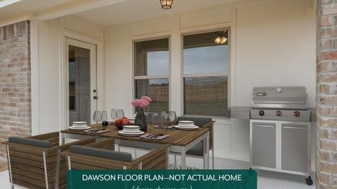 Dawson. Example photo of covered patio in new home in Norman, OK