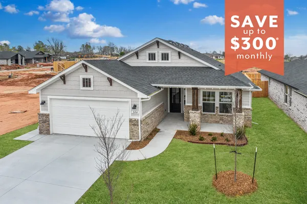 Holloway. Save up to $300* monthly on this Harrah, OK New Home