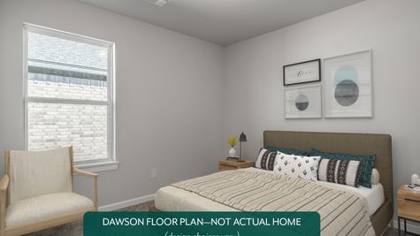 Dawson. Example photo of secondary bedroom in new home in Norman, OK