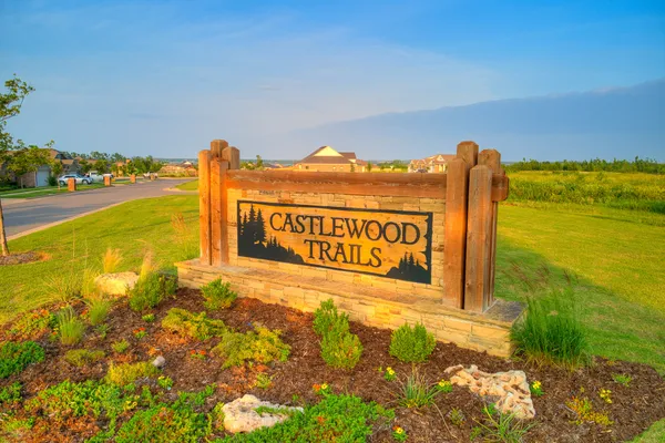 entrance to Castlewood Trails - new homes in Yukon, OK