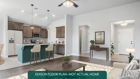 Edison. Kitchen & Living Area