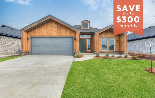 Save up to $300* monthly on this Mustang, OK New Home