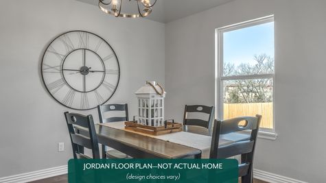 Jordan. Dining area in new home in Moore, OK
