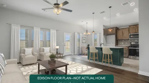 Edison. Living Area/Kitchen