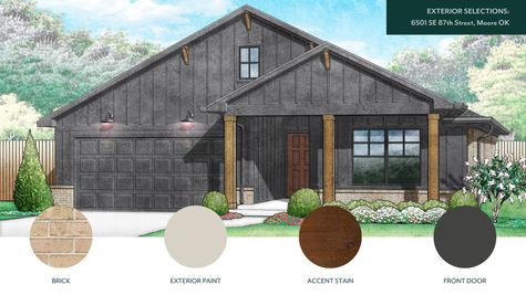 Jordan. Exterior rendering of home with color selections