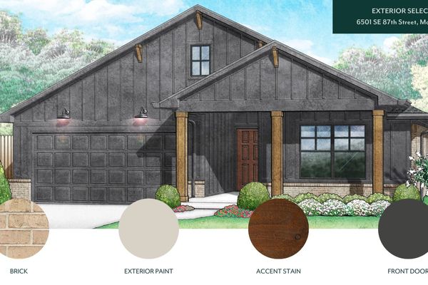 Jordan. Exterior rendering of home with color selections