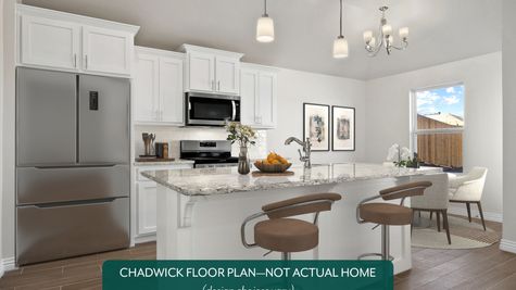 Chadwick. kitchen in new home in Norman, OK