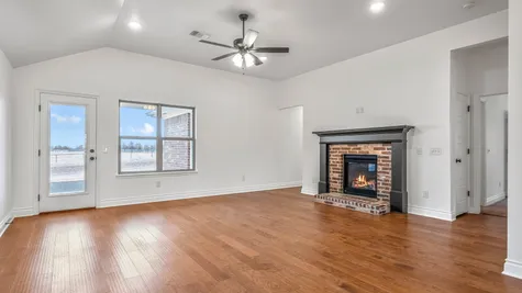 Holloway. Living Room with Fireplace