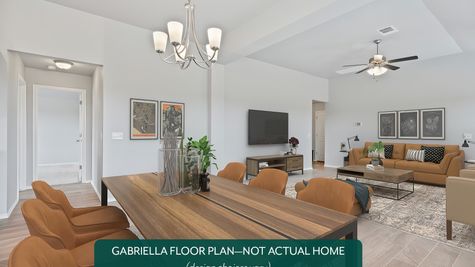 Gabriella. Dining Area and Living Area